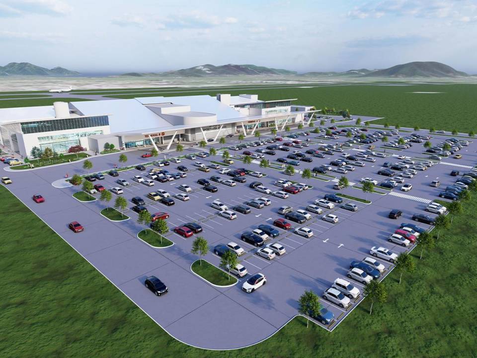 Los diseños arquitectónicos del Grupo-L Arquitectos con vista panorámica del nuevo Aeropuerto Ramón Villeda Morales.