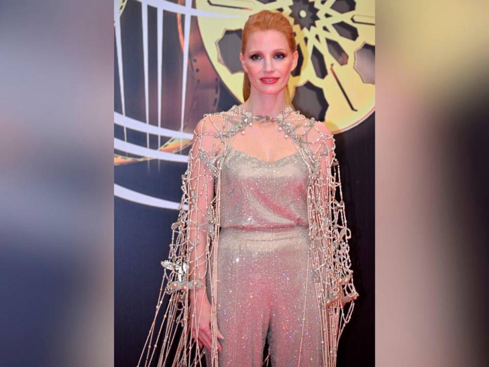 Jessica Chastain asiste a la ceremonia de apertura y proyección de “Hit Man” durante el 20º Festival Internacional de Cine de Marrakech.