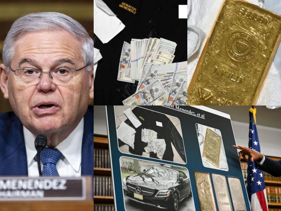 La fiscalía federal de Estados Unidos imputó este viernes al poderososo senador demócrata Robert Menéndez de soborno y extorsión, y declaró que se habían encontrado lingotes de oro y cientos de miles de dólares en efectivo en su domicilio.