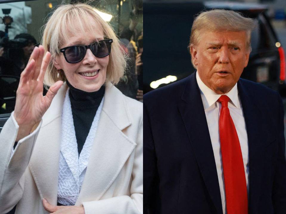 Jean Carroll y Donald Trump.