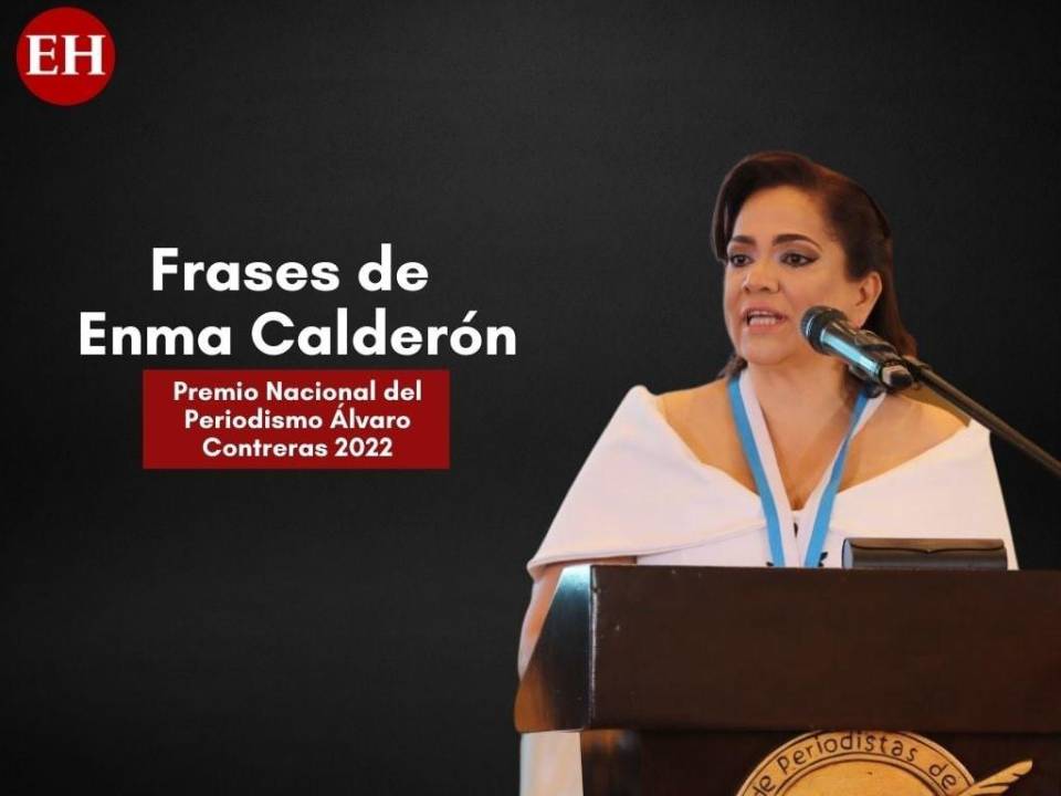 Las frases de la periodista Enma Calderón al recibir el premio “Álvaro Contreras”