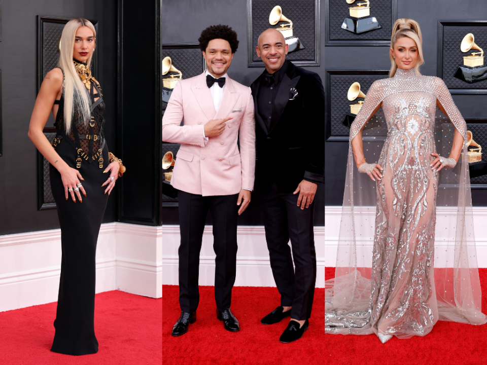 Luciendo como las estrellas que son, estos famosos acudieron a la alfombra roja de los Premios Grammy con espectaculares atuendos.