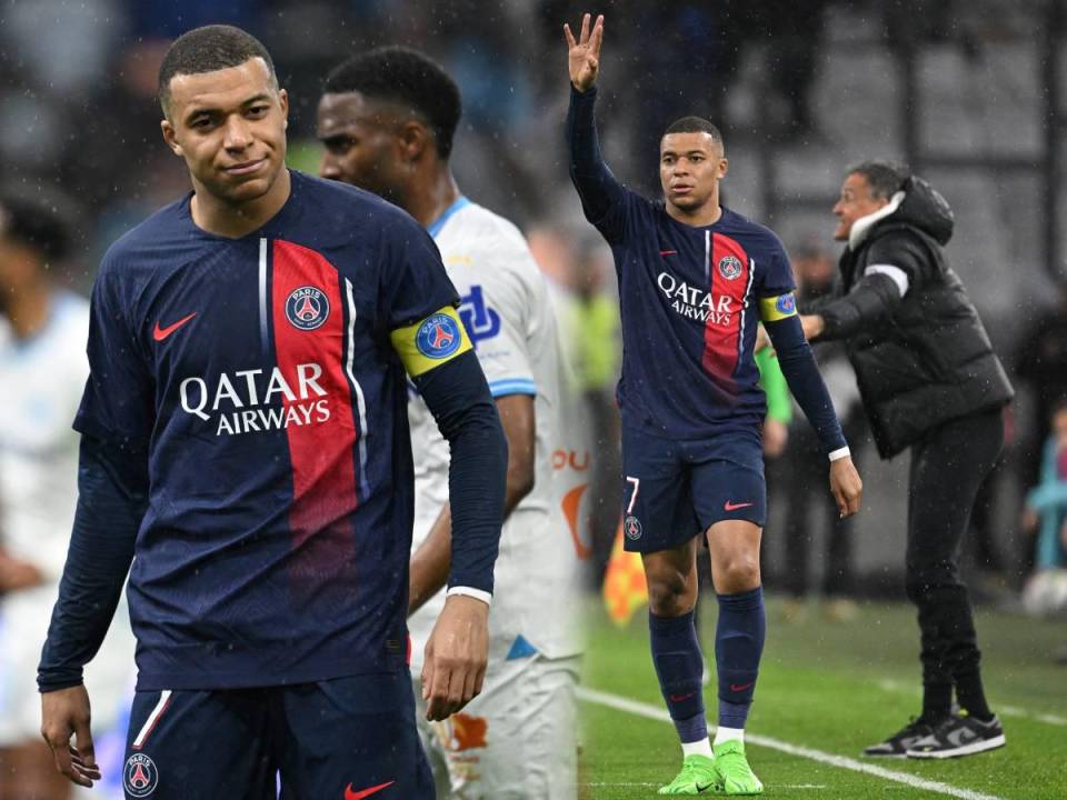 Kylian Mbappé fue uno de los hombres sustituidos en el PSG en Marsella y el ‘7’ se mostró muy decepcionado porque Luis Enrique le sacó de nuevo de un partido