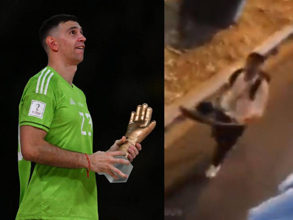 Emiliano Martínez recibió el guante de oro por ser el mejor portero del Mundial de Qatar 2022.