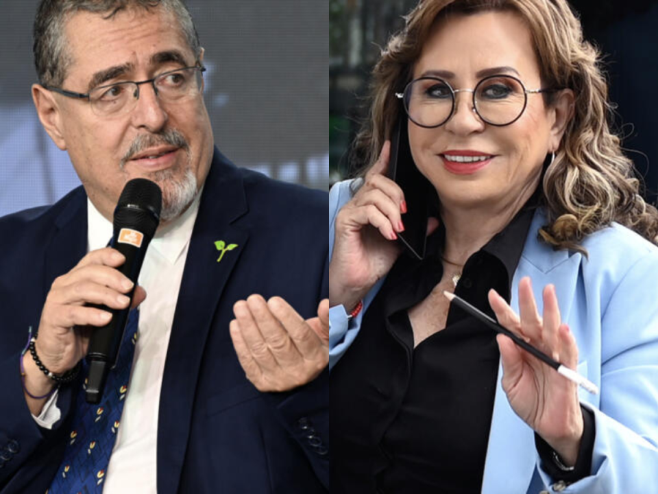 Bernardo Arévalo y de la candidata por el partido Unión Nacional de la Esperanza y ex primera dama Sandra Torres.