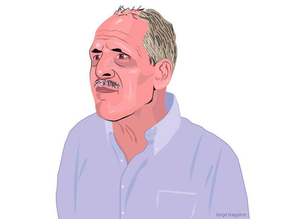 Nasry ‘Tito’ Asfura, precandidato presidencial de la corriente Unidad y Esperanza del Partido Nacional. Ilustración: Jorge Izaguirre.
