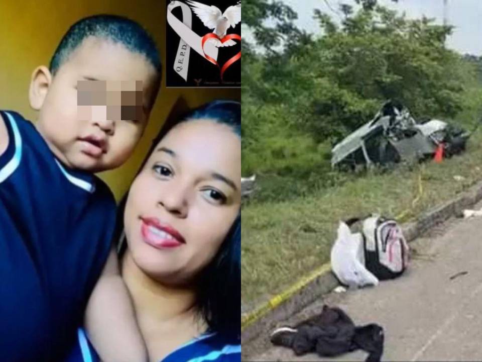María Elena Maldonado Herrera (33) y su pequeño bebé Ronald David Armijo Maldonado perdieron la vida en el accidente.
