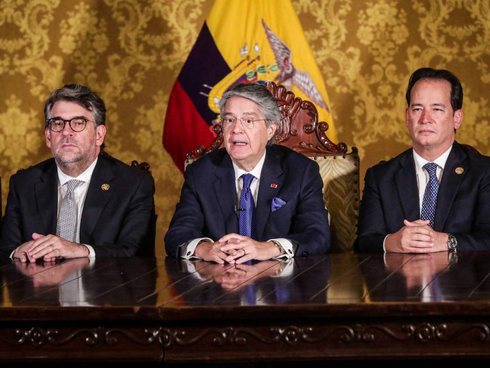 El presidente ecuatoriano Guillermo Lasso, quien enfrenta un proceso de juicio político en el Congreso por presunta corrupción