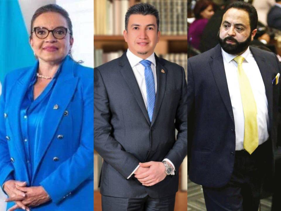 Xiomara Castro, Rolando Argueta y Luis Redondo son los tres presidente de los principales poderes de Honduras.