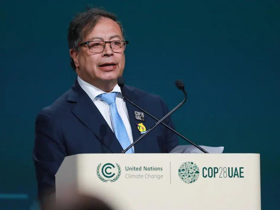 Gustavo Francisco Petro Urrego, presidente de Colombia, en reunión sobre clima en Dubái (COP28).