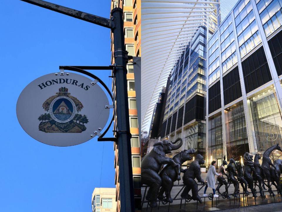 El Escudo Nacional de Honduras, en la Avenida de Las Américas, en la Isla de Manhattan, al norte de Nueva York, forma parte de una de las curiosidades que encontramos en la Gran Manzana, donde se realiza el juicio al expresidente Juan Orlando Hernández.