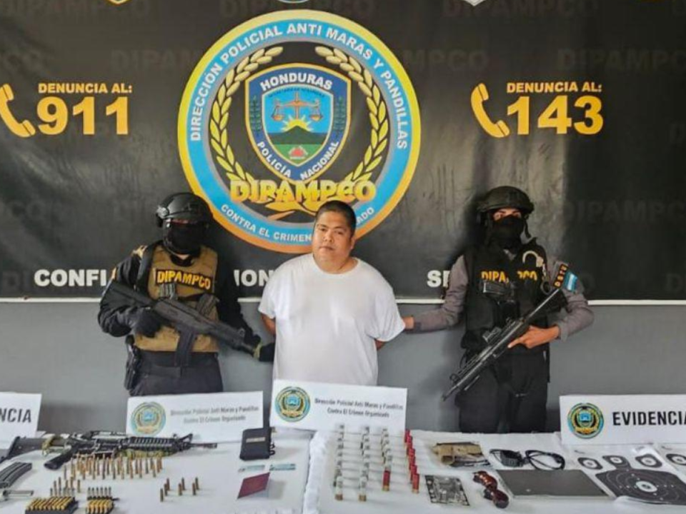 La detención de “El Paco” se llevó a cabo por miembros de la DIPAMPCO en el municipio Villanueva, Cortés.