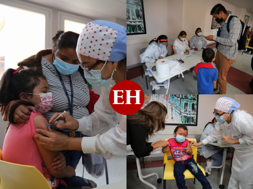 Población infantil acude a jornada de vacunación contra el covid-19 en Tegucigalpa (Fotos)