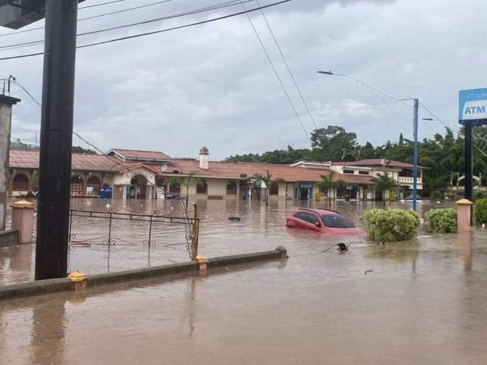 La ciudad de Siguatepeque se ha visto afectada en los últimos días por las inundaciones.