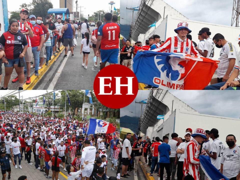 El Rey de Copas de Honduras, Olimpia, aunque no jugará en su casa, una gran multitud de aficionados ya esperan en las afueras del estadio Morazán para ingresar a ver los cuartos de final de vuelta ante el Diarangén por la Liga Concacaf.