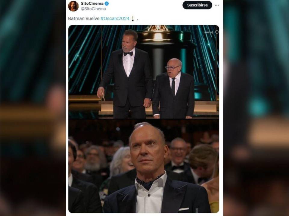 Los internautas capturaron los mejores momentos de la gala de los Premios Oscar 2024 y no dudaron en compartirlos como memes en las redes sociales. Aquí una recopilación de algunos.