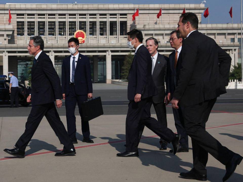 El secretario de Estado, Antony Blinken, llegó a Beijing la mañana del domingo (hora de China).