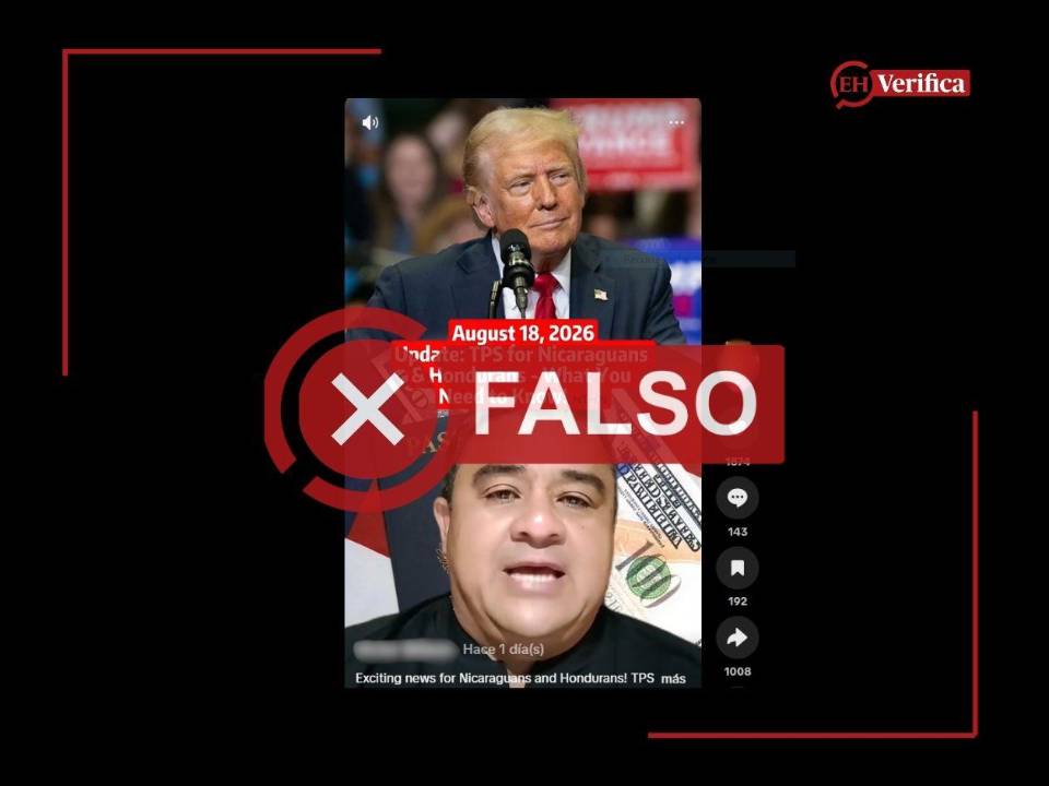 Captura de pantalla a una publicación de TikTok hecha el 19 de agosto de 2026.