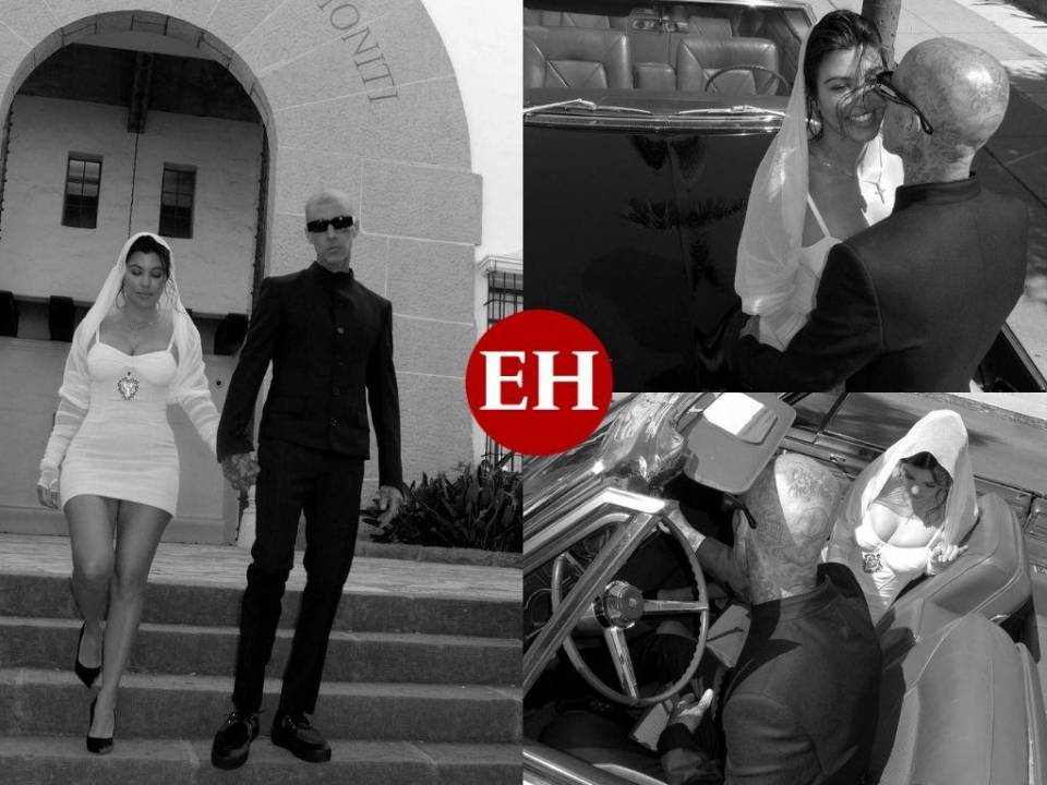 Las fotos de la romántica boda de Kourtney Kardashian y Travis Barker