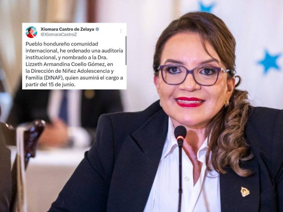 La presidenta de Honduras nombró a una nueva directora del Dinaf.