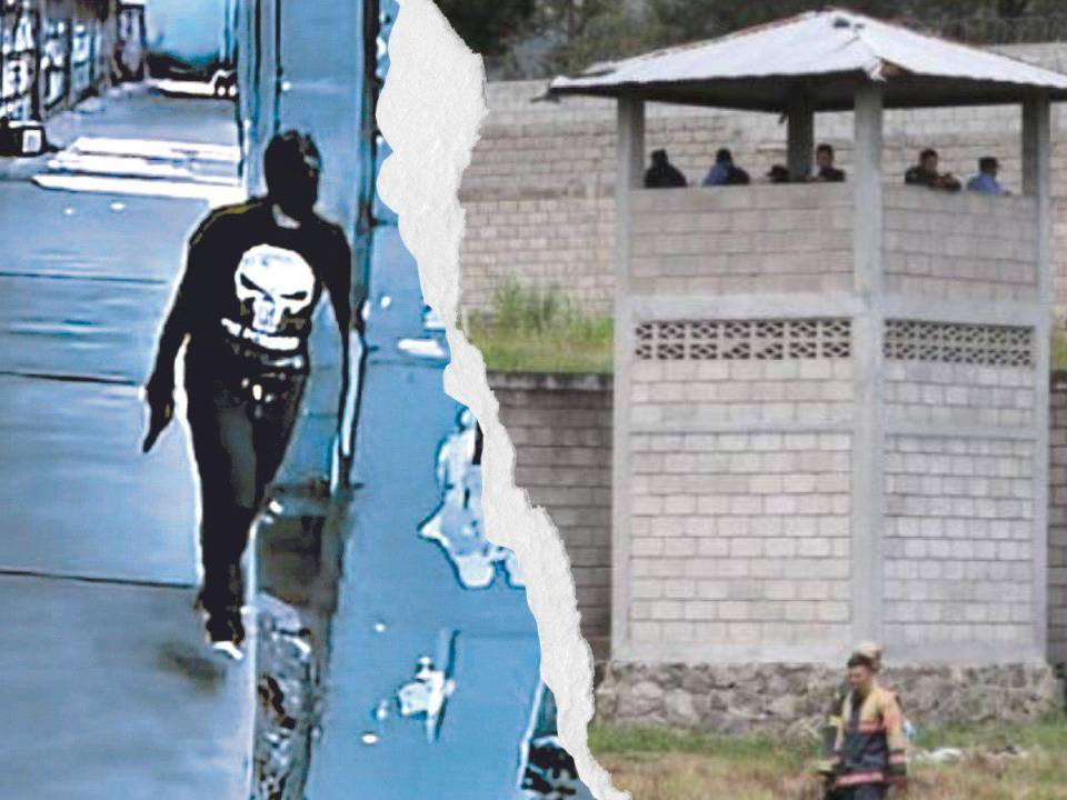 Esta imagen de una persona cargando un arma mientras caminaba por uno de los pasillos de la Penitenciaría Nacional Femenina de Adaptación Social (PNFAS) ha sido difundida por las autoridades hondureñas.