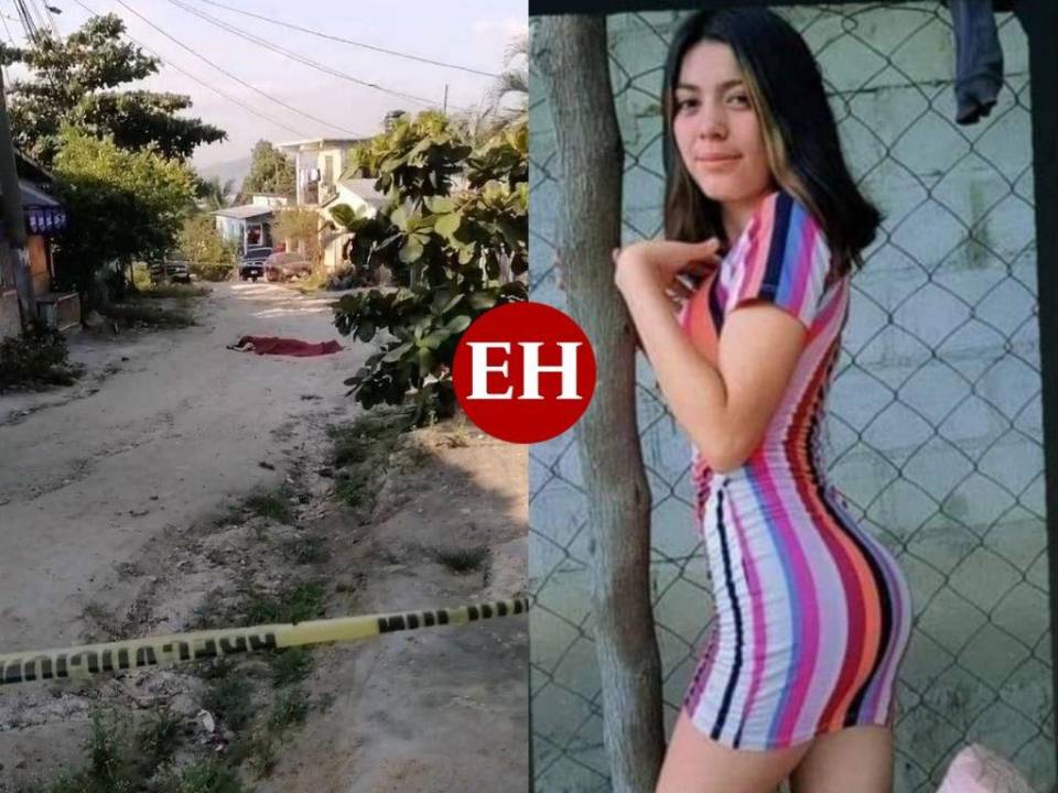 La menor fue asesinada disparos sobre esta calle de tierra de Choloma, al momento del ataque usaba el mismo vestido de la imagen.