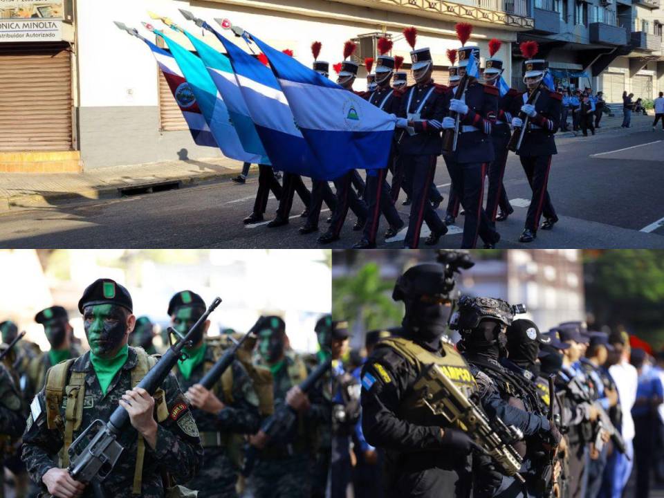 Con un amplio despliegue en diferentes ciudades del país, elementos de la Policía Nacional y miembros de las Fuerzas Armadas desfilaron con mucho fervor y patriotismo para conmemorar la Independencia de Honduras. Así fueron los desfiles de las fuerzas del orden.