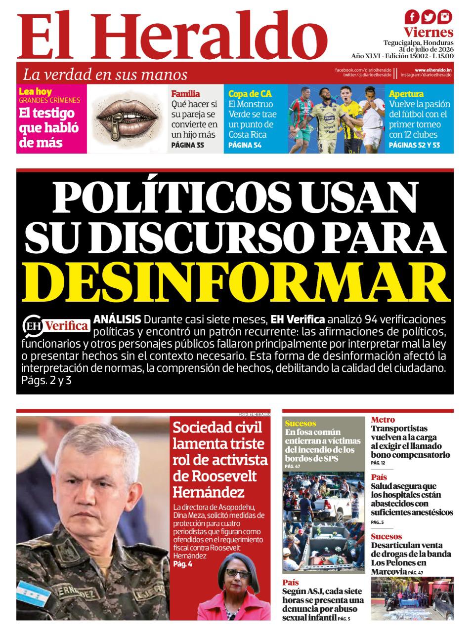 Políticos usan su discurso para desinformar