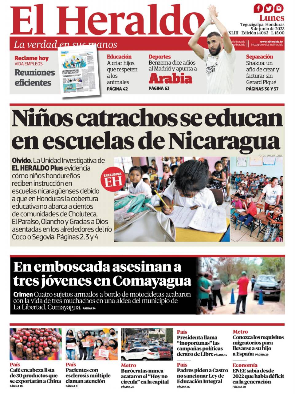 Niños catrachos se educan en escuelas de Nicaragua