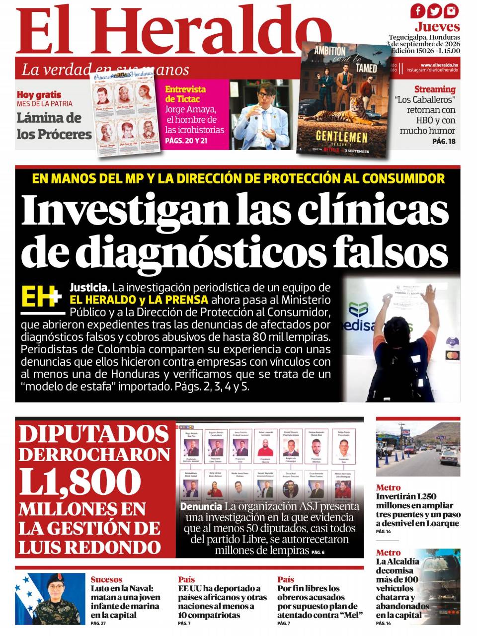 Investigan las clínicas de diagnósticos falsos
