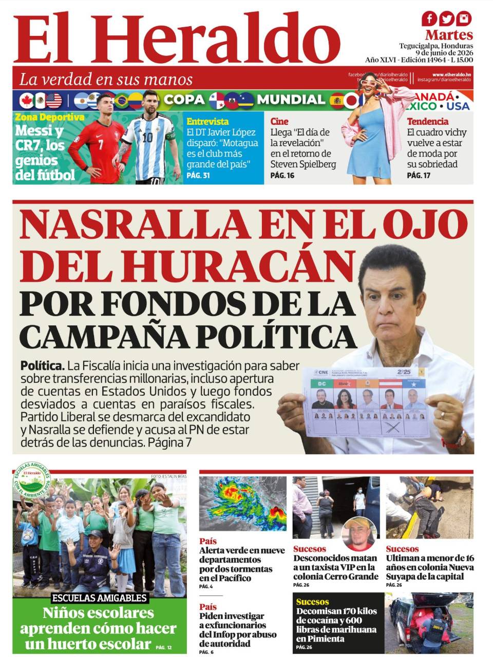 Nasralla en el ojo del huracán por fondos de la campaña política