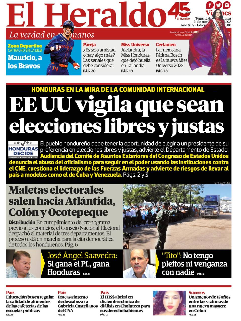 EE UU vigila que sean elecciones libres y justas