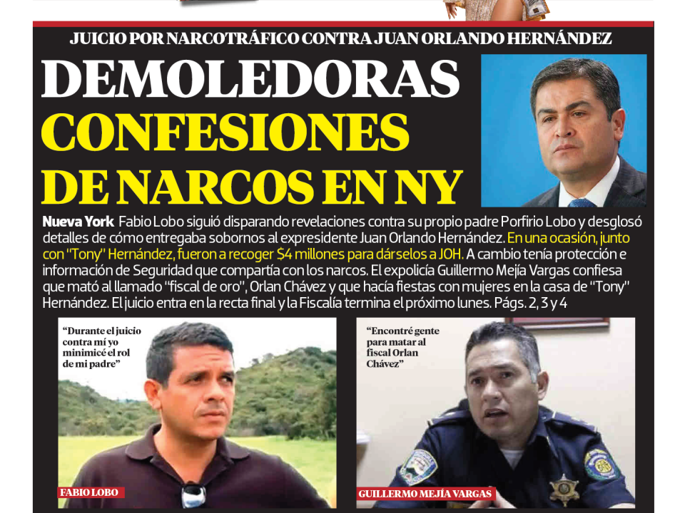 Demoledoras confesiones de narcos en NY