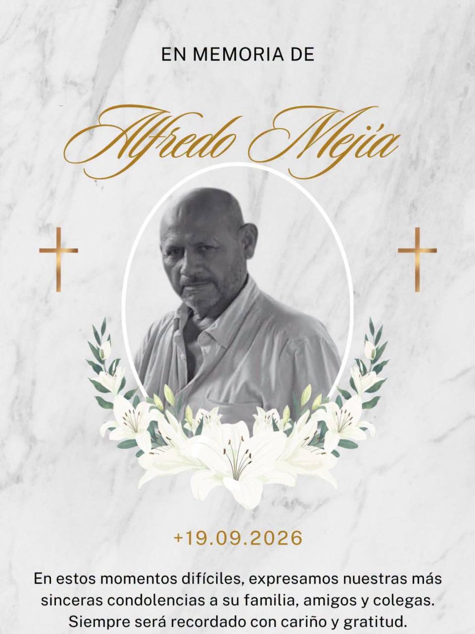 Muere padre del exjugador de la Selección, Alfredo Mejía, en accidente automovilístico