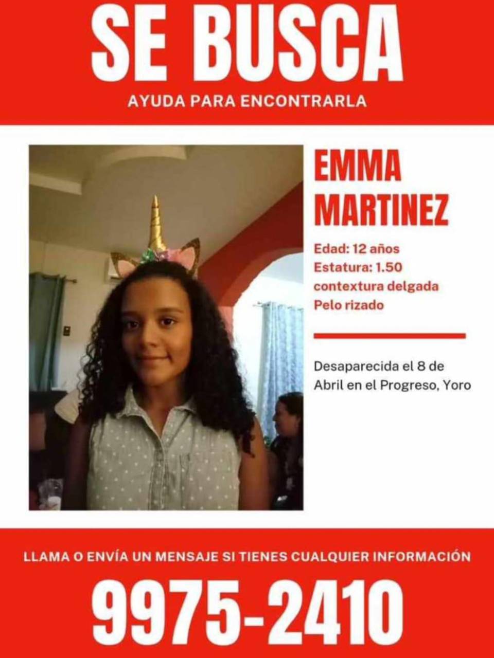 Niña de 12 años desaparece en El Progreso, Yoro