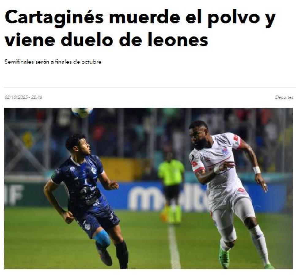 Así reaccionaron los medios de Costa Rica luego de que Olimpia eliminara a Cartaginés