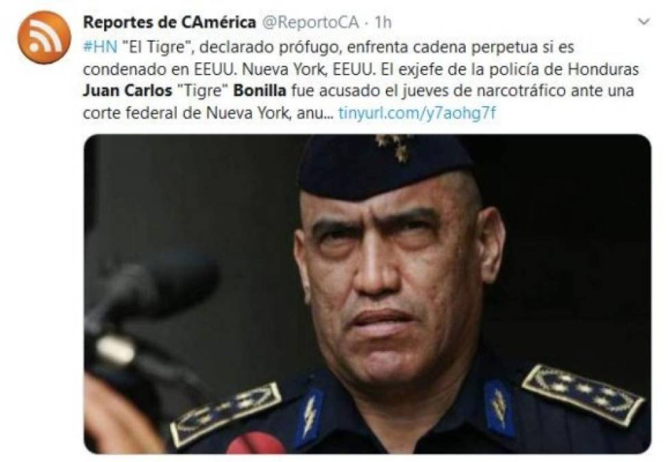 Acusación de EEUU contra 'El Tigre' Bonilla hace eco en el mundo: Medios internacionales lo informan