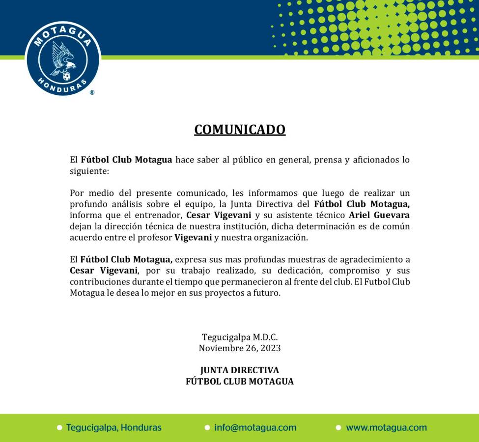 Diego Vázquez vuelve a ser técnico de Motagua tras salida de César Vigevani