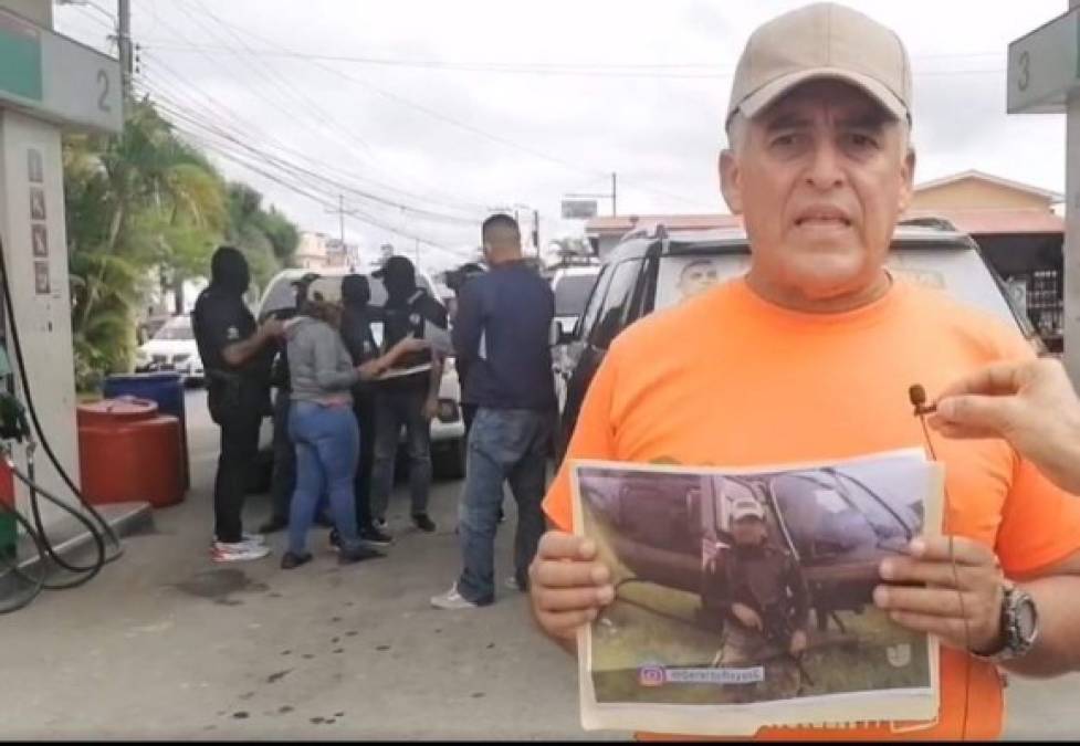 Imágenes de la captura de Reina Bonilla, suegra de Santos Orellana