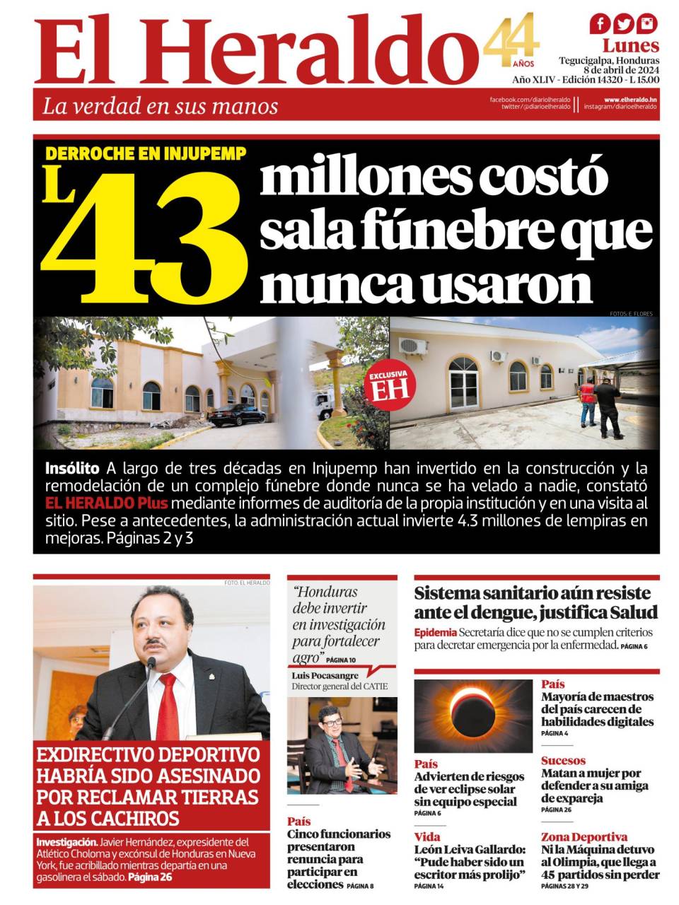 L43 millones costó sala fúnebre que nunca usaron