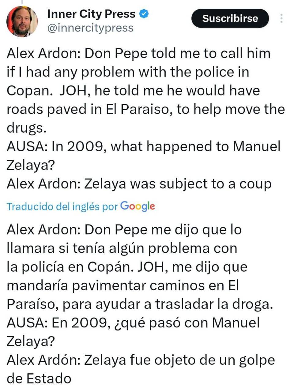 En directo: Juicio de Juan Orlando Hernández