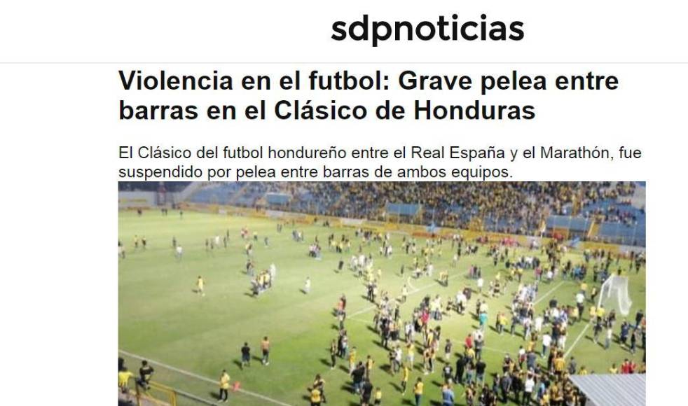 Así reaccionaron medios internacionales tras batalla campal en el Real España-Marathón