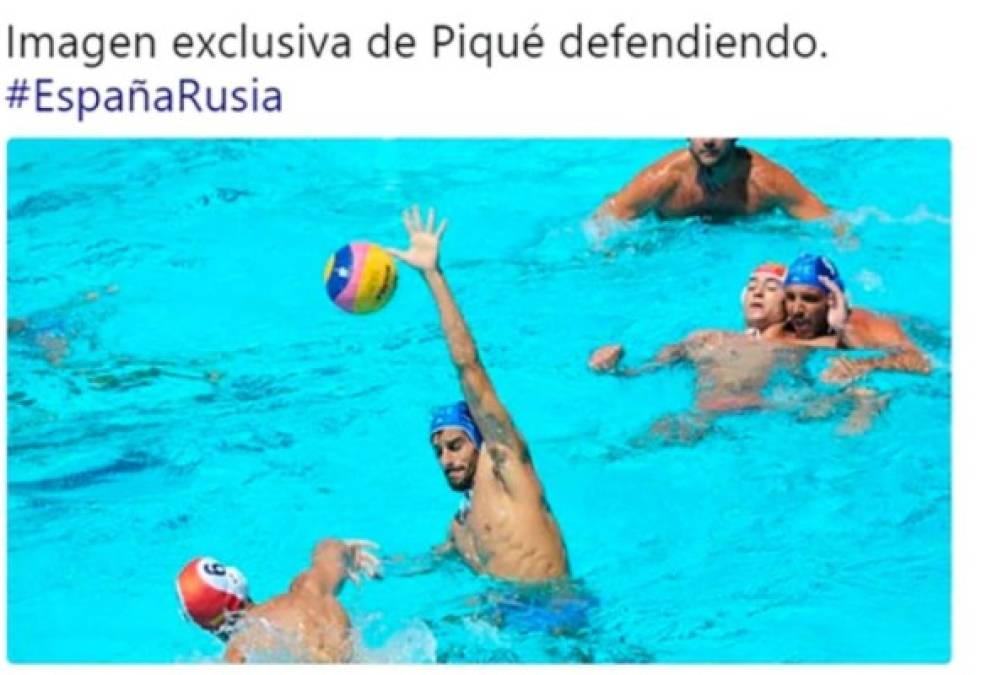 Los memes que desató la mano de Piqué durante el partido de España ante Rusia en los octavos