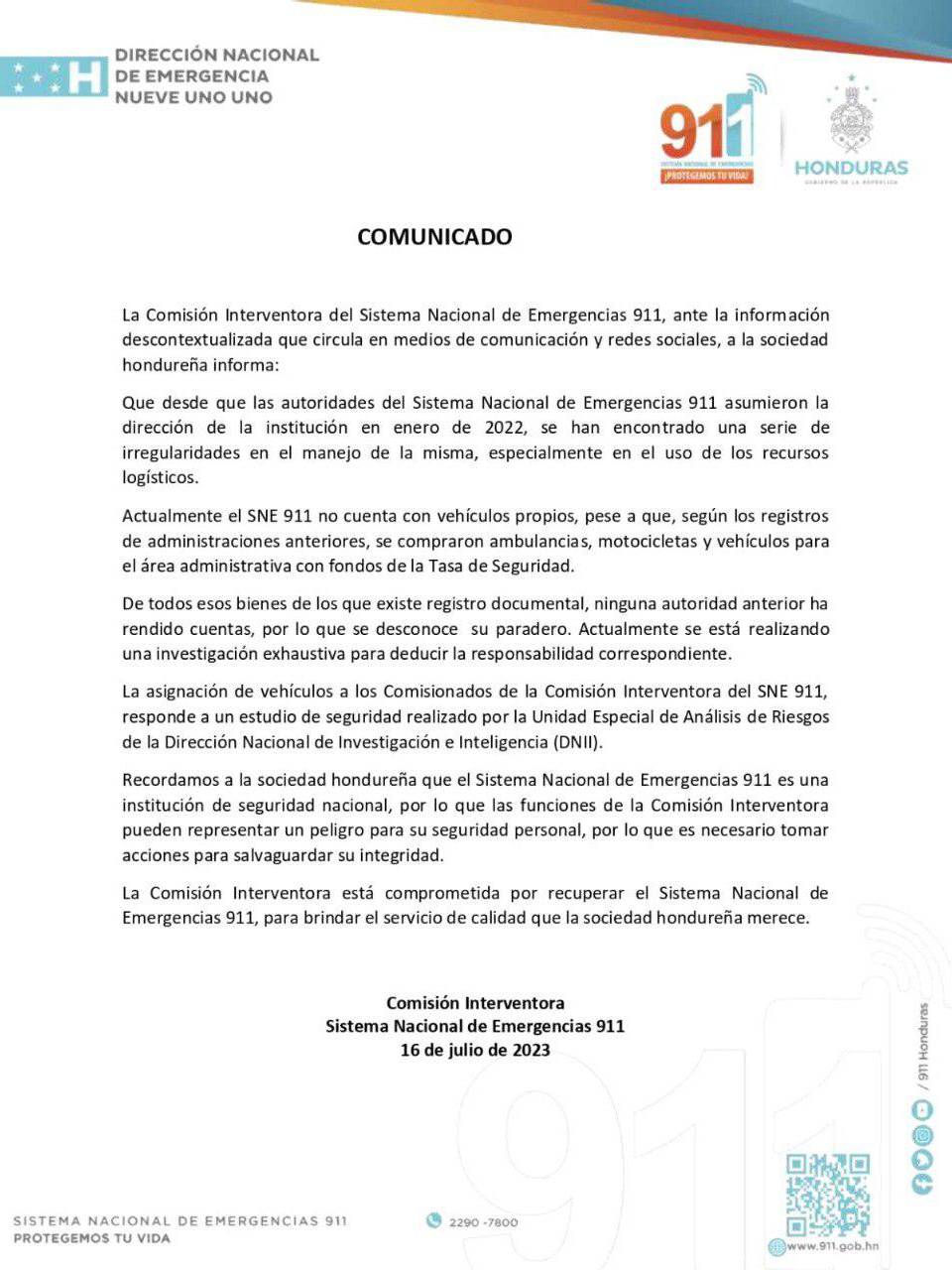 Comisión Interventora del 911 acepta millonario gasto en alquiler de vehículos para comisionados