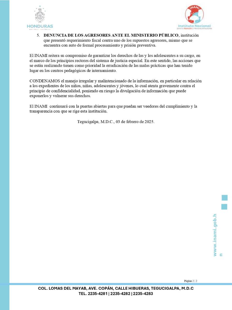 INAMI confirma que separó a director de Jalteva Viejo por caso de abuso a menor