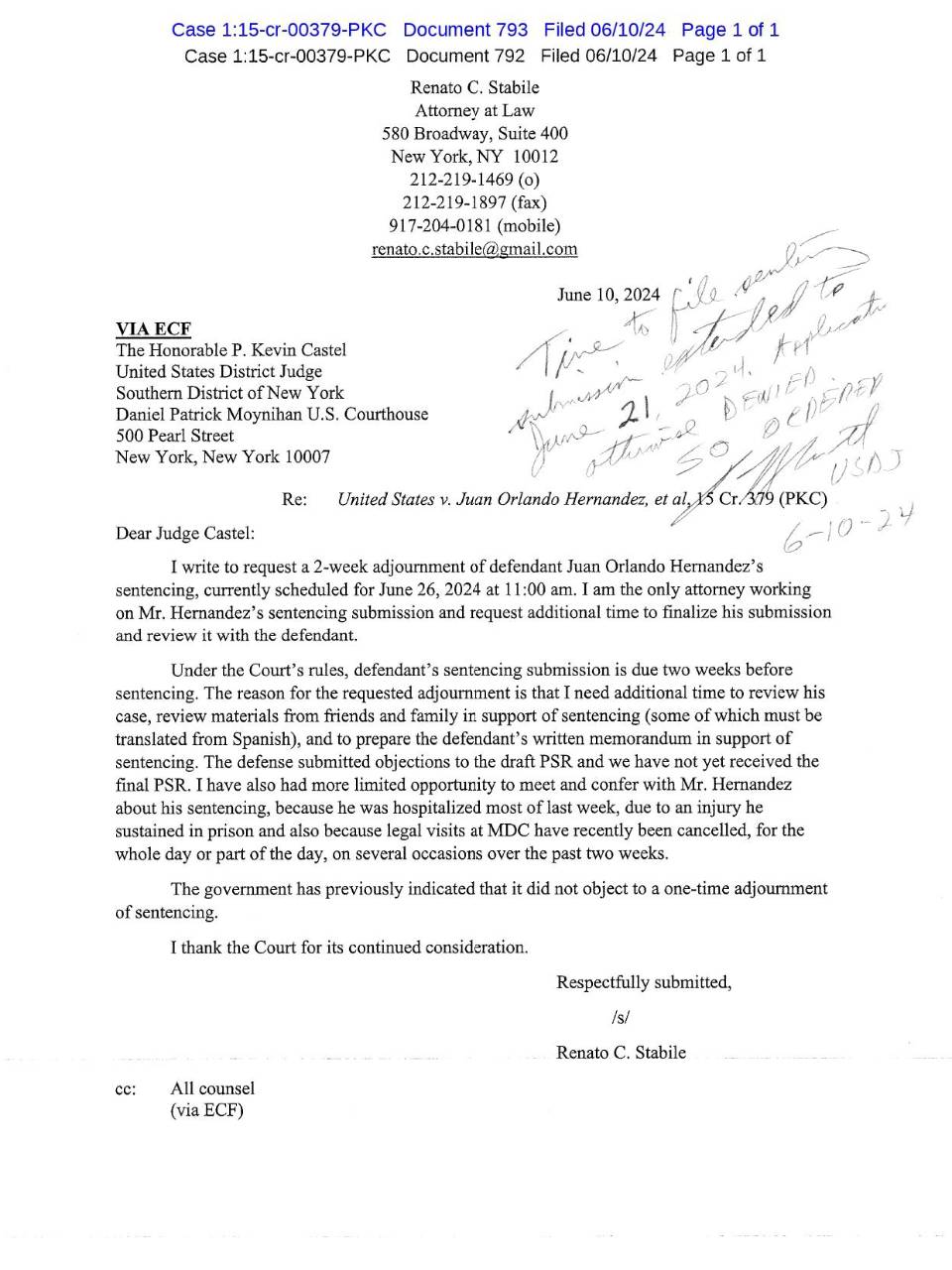 $!Deniegan solicitud de Juan Orlando Hernández de suspender lectura de condena