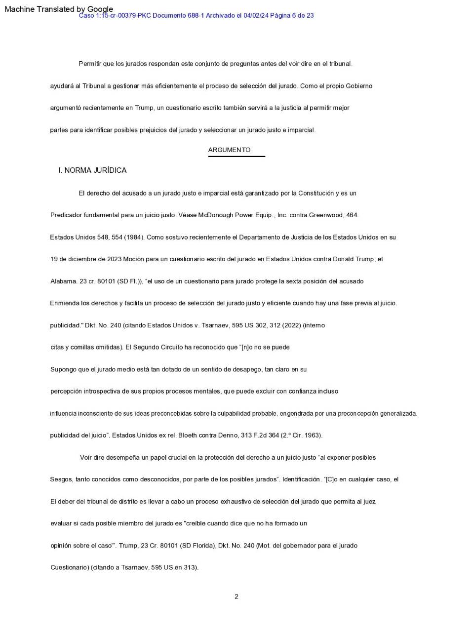 $!JOH presenta moción para interrogar al jurado previo al juicio