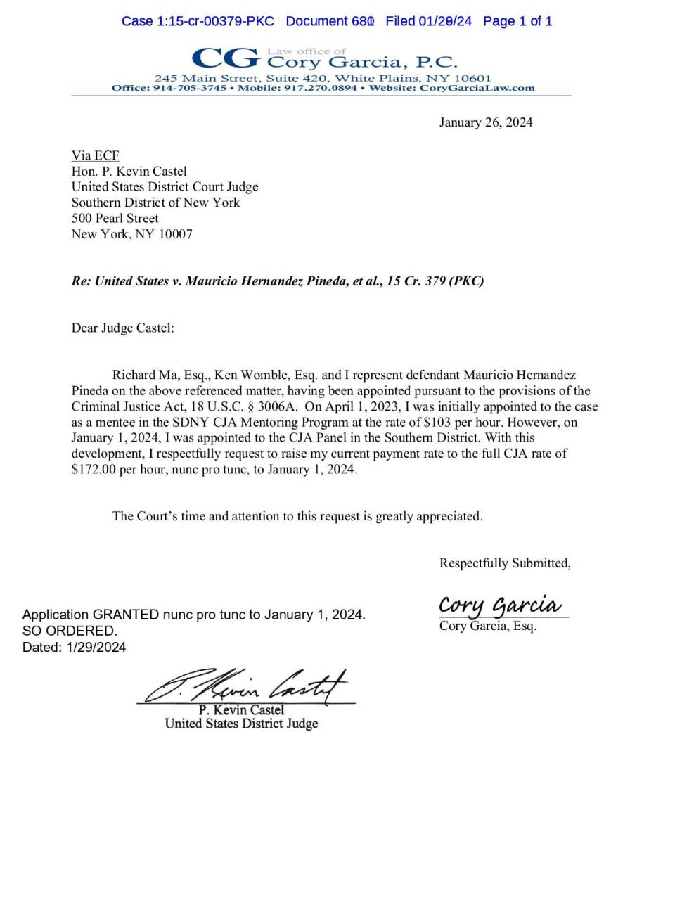 Conceden aumento de salario a abogado de expolicía Mauricio Hernández Conceden aumento de salario a abogado de expolicía Mauricio Hernández