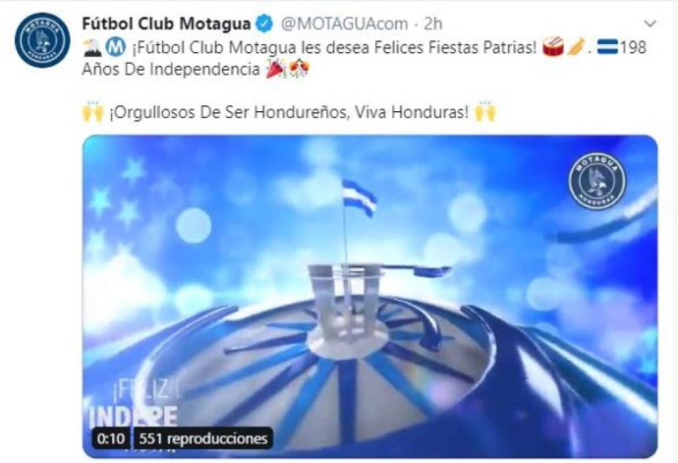 FOTOS: Legionarios, clubes europeos y de Liga Nacional felicitan a Honduras este 15 de septiembre