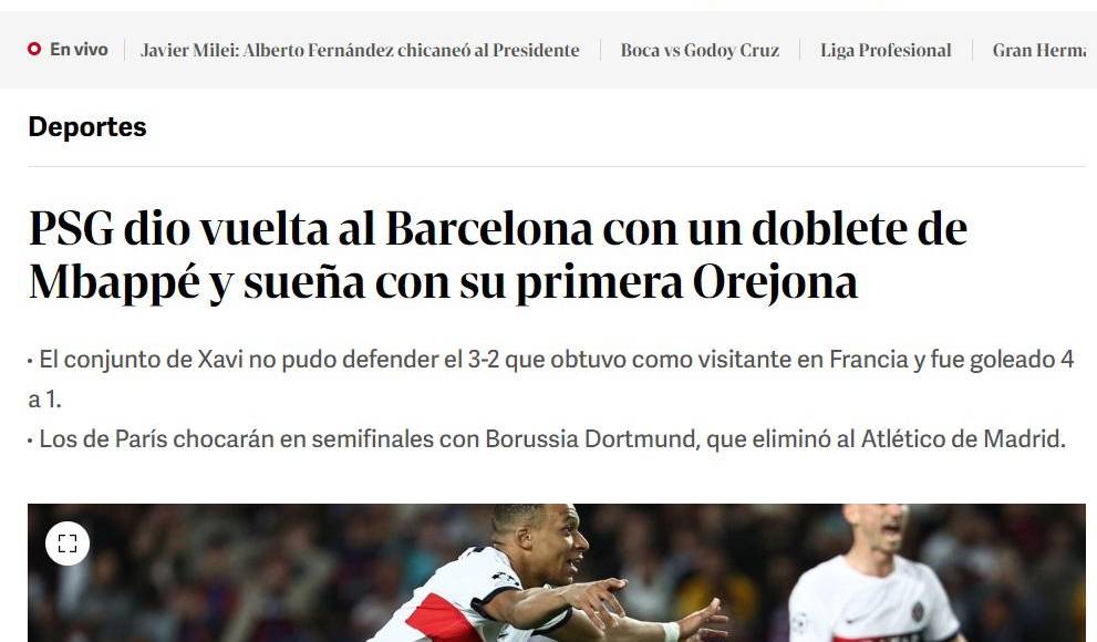 Así reaccionaron los medios tras eliminación del Barcelona ante PSG en Champions